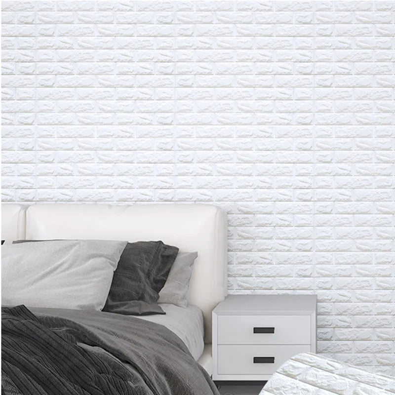 3D waterproof self-adhesive brick-like wall panels