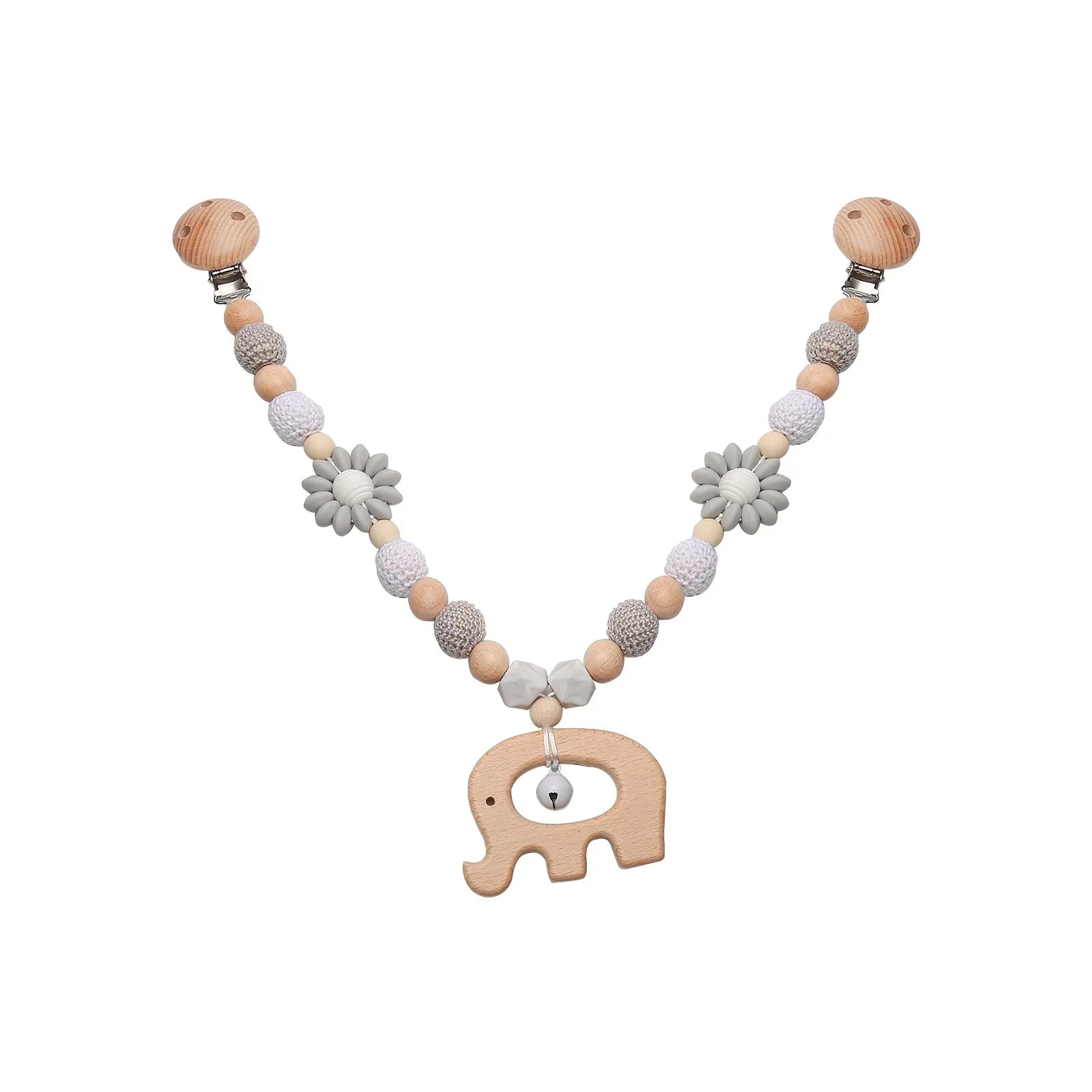 Chuỗi Treo Thú Gỗ Len Đan Xe Đẩy & Cũi Cho Bé