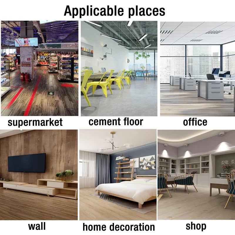 Self-adhesive Wood Grain Floor Wall Stickers Modern Style PVC for Living Room Toilet Kitchen Home Floor Decor Waterproof Sticker