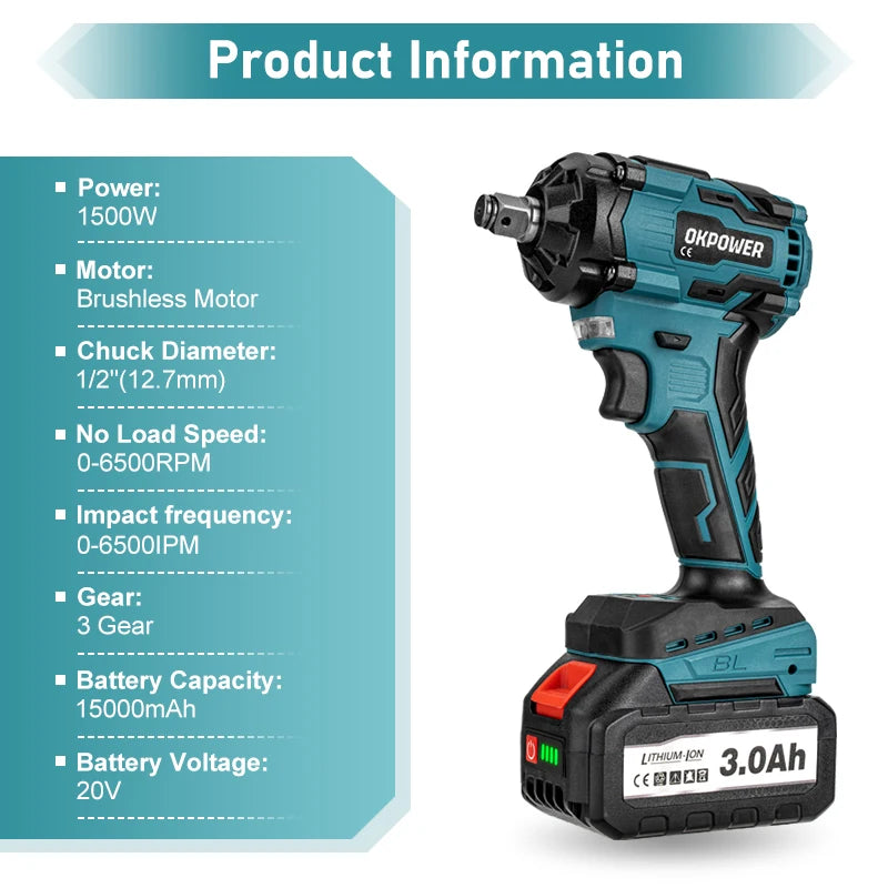 Makita 1000N.M Brushless Electric Impact Wrench
