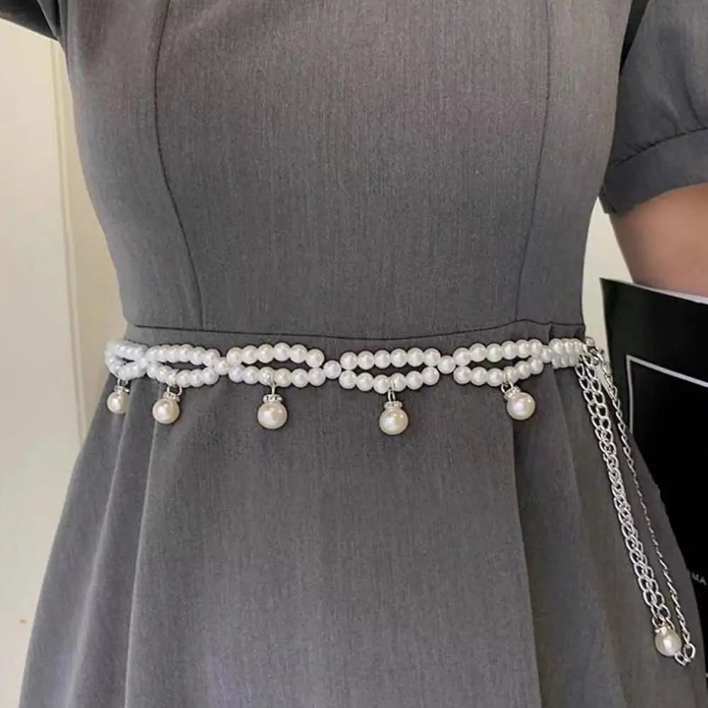 Thắt Lưng Ngọc Trai Nhiều Lớp Phong Cách Hàn Quốc