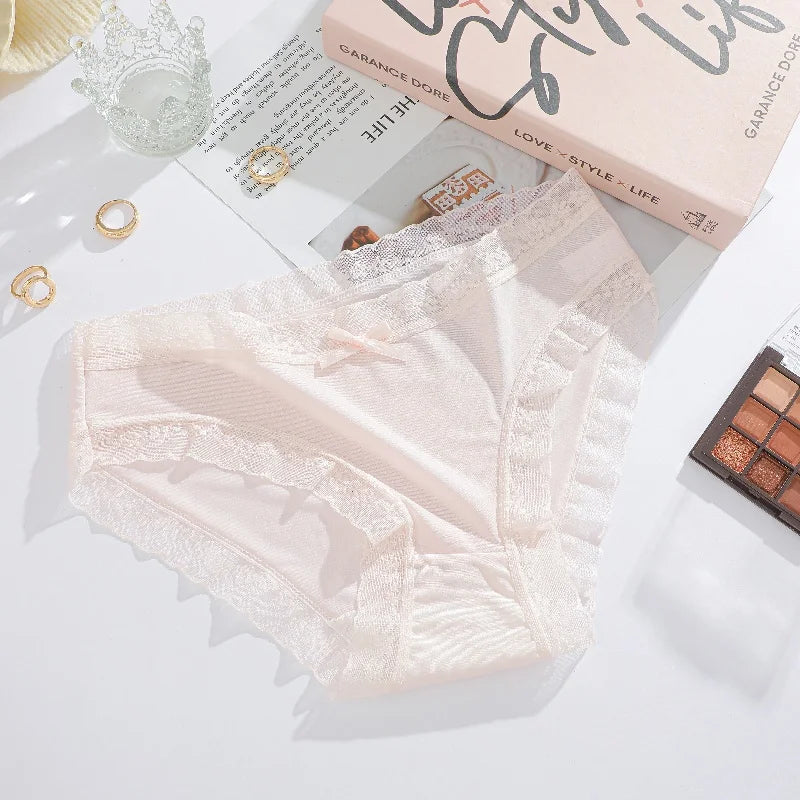 3 Pieces Women's Underwear, Thin, Cool, Sexy, Summer, Cold Silk