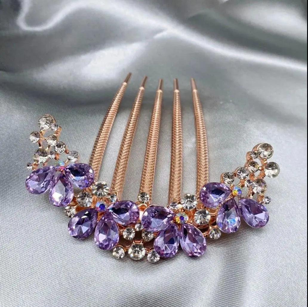 Trang Sức Tóc Pha Lê - Kẹp Tóc Dài Kiểu Nữ Rực Rỡ