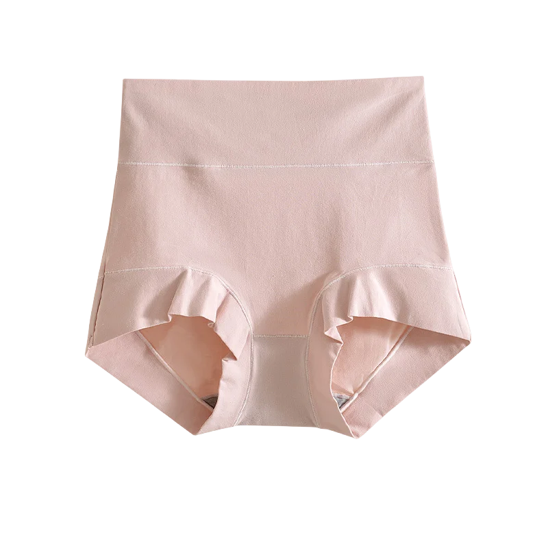 Women's cotton high-waisted, stretchy, belly-hugging panties, 2 pieces