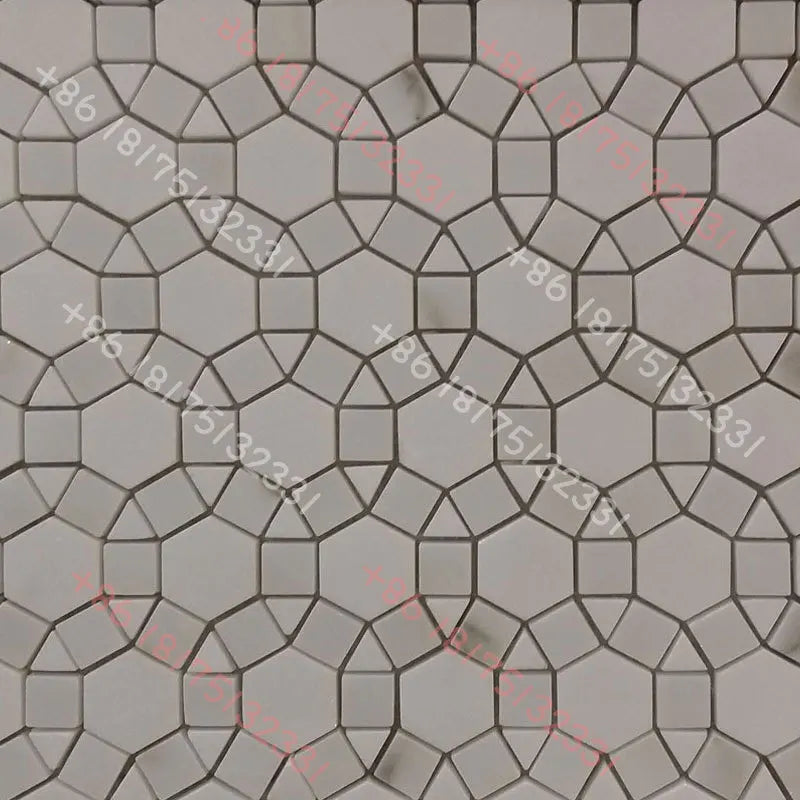 Gạch Mosaic Đá Marble Trắng Trang Trí Tường Sàn