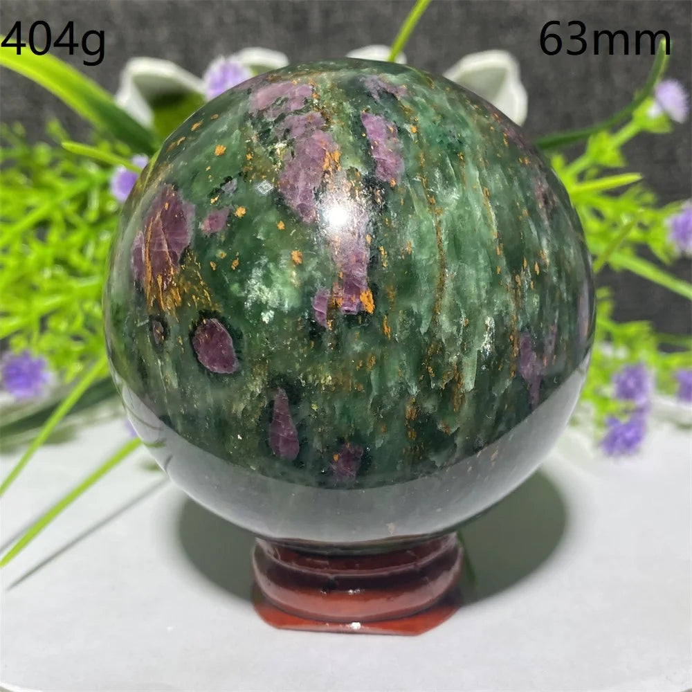 Natural Emerald &amp; Ruby Energy Ball