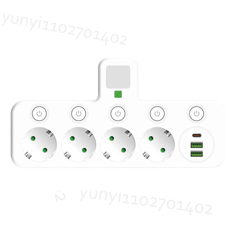 Ổ Cắm Đa Năng 6in1: 3 AC, 2 USB, 1 Type-C, Sạc Không Dây