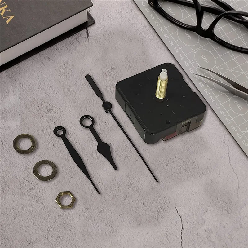 Bộ 6 Máy Đồng Hồ DIY Và Kim, Trục 22mm, Dùng Pin