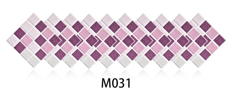 10pcs/set Marble Mosaic Tiles Wall Sticker Transfers Flat Covers for Kitchen Bathroom Stitching Stickers Self-adhesive Removable