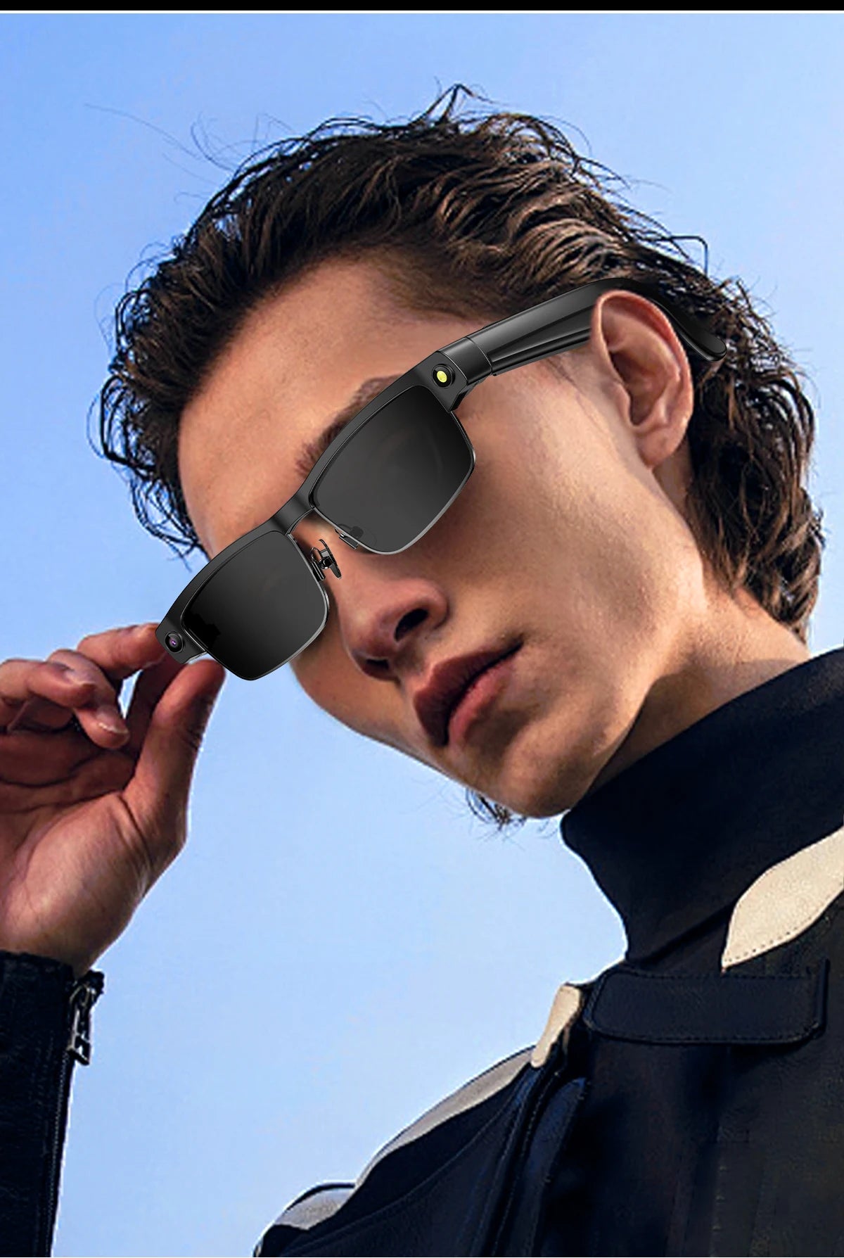 Sunglasses Smart Glasses 8 Million Pixels Recording Videos AI Photo Recognition Answer Translation 270mAh Bluetooth Glasses New