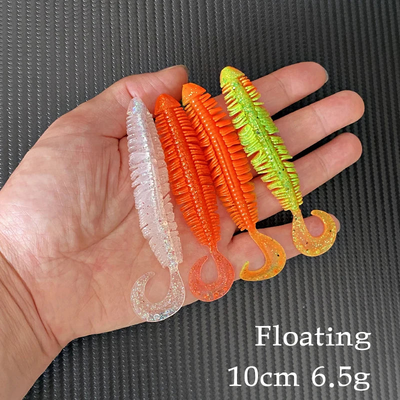 Mồi Giả Mềm KJ Curly 3.8 - Lure Câu Cá Biển 10cm