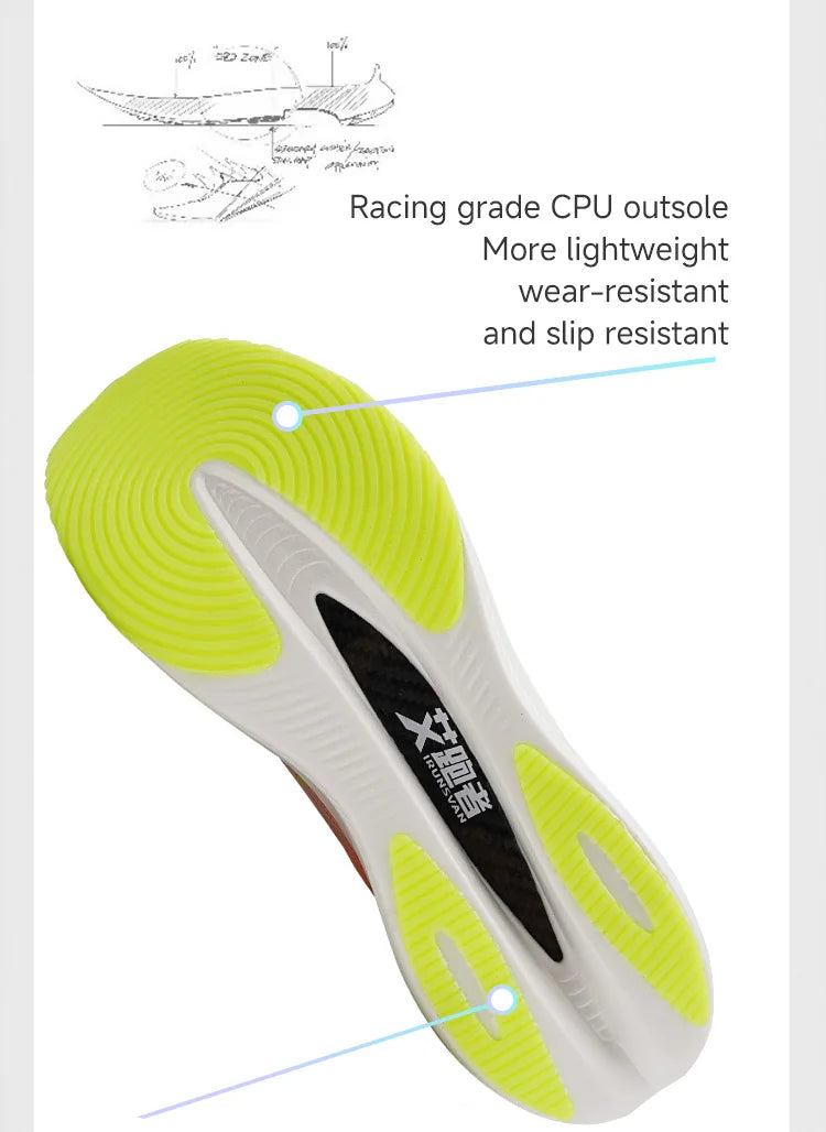IRUNSVAN Anti-Slip Carbon Running Shoes For Men