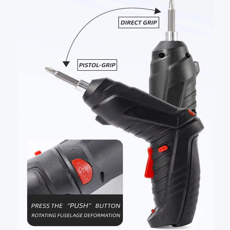 Electric Screwdriver Battery Rechargeable Cordless Screwdriver Powerful Impact Wireless Screwdriver Drill Electric Screw Driver