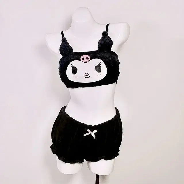 Kuromi Kawaii Winter Y2K Cosplay Pajamas For Women
