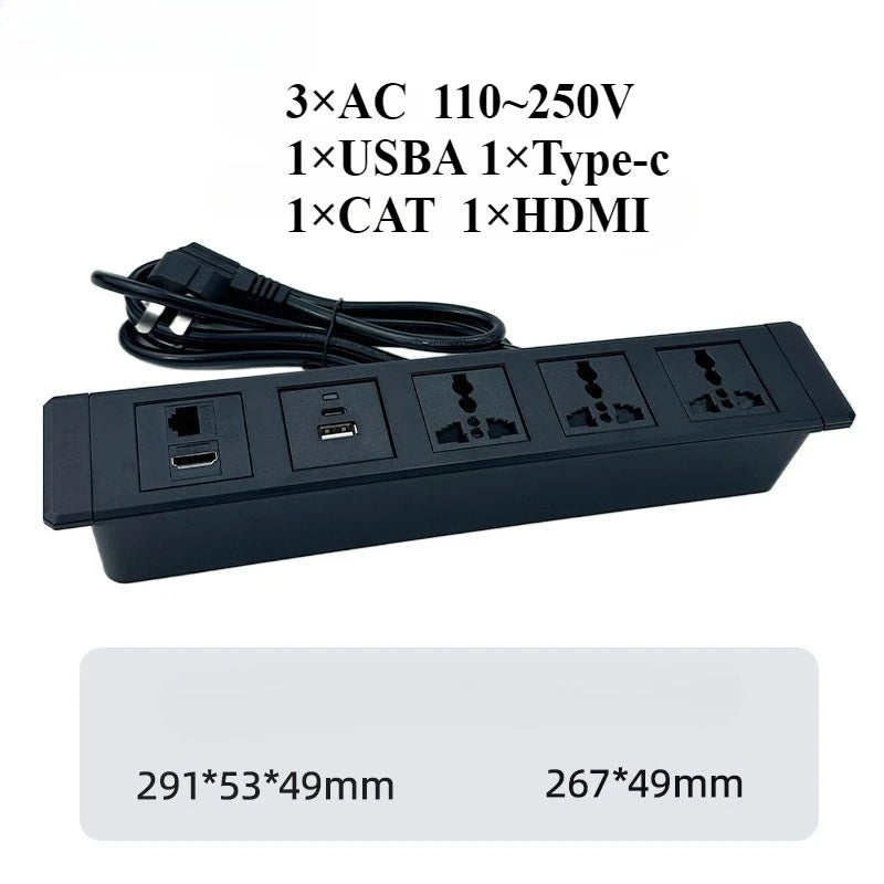 Ổ Cắm Âm Bàn Đa Năng USB-C Cho Nội Thất Thông Minh