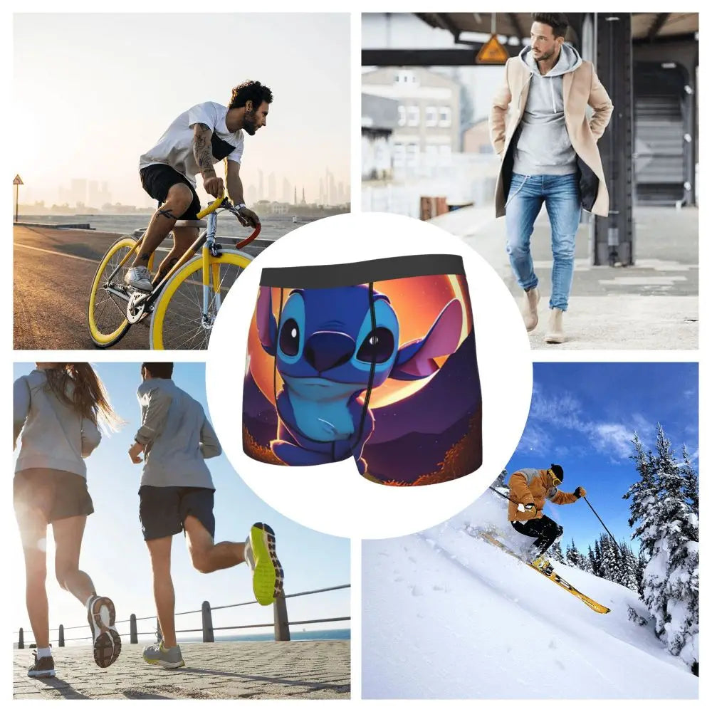 Quần Sịp Nam Lilo Stitch Thoải Mái Phong Cách Anime