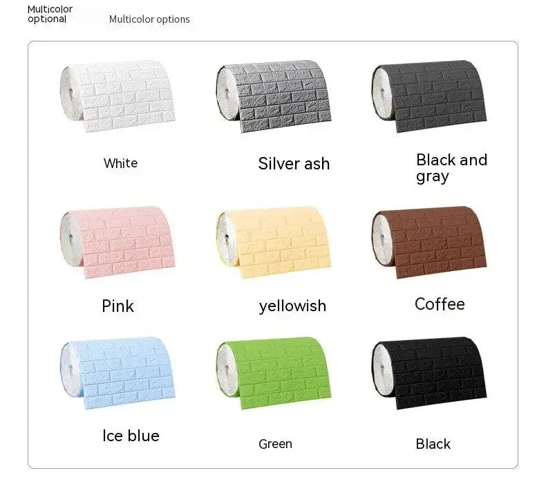 Giấy Dán Tường 3D Gạch Cổ Điển Chống Thấm 70cm