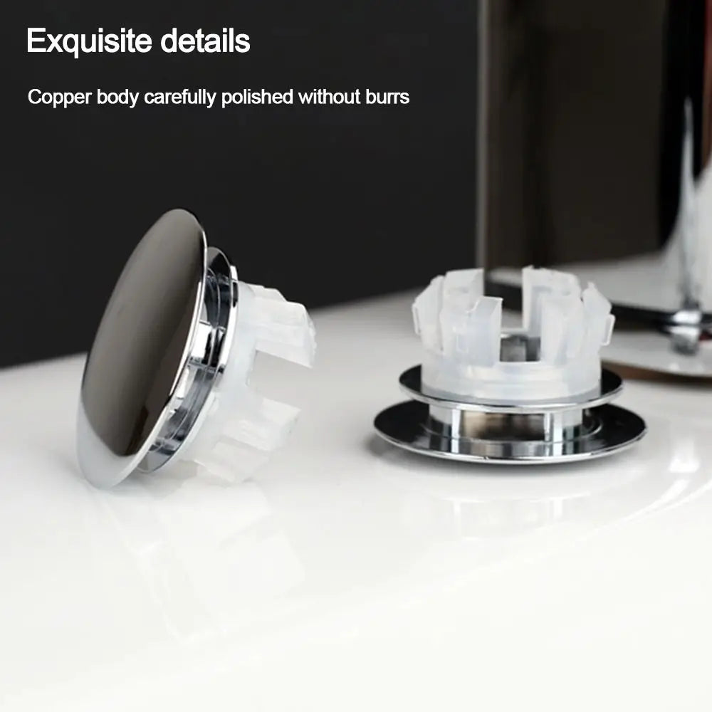 Wash Basin Round double layer Overflow Ring Plug Copper Sink Overflow Cover Trim Ring Hole Cap