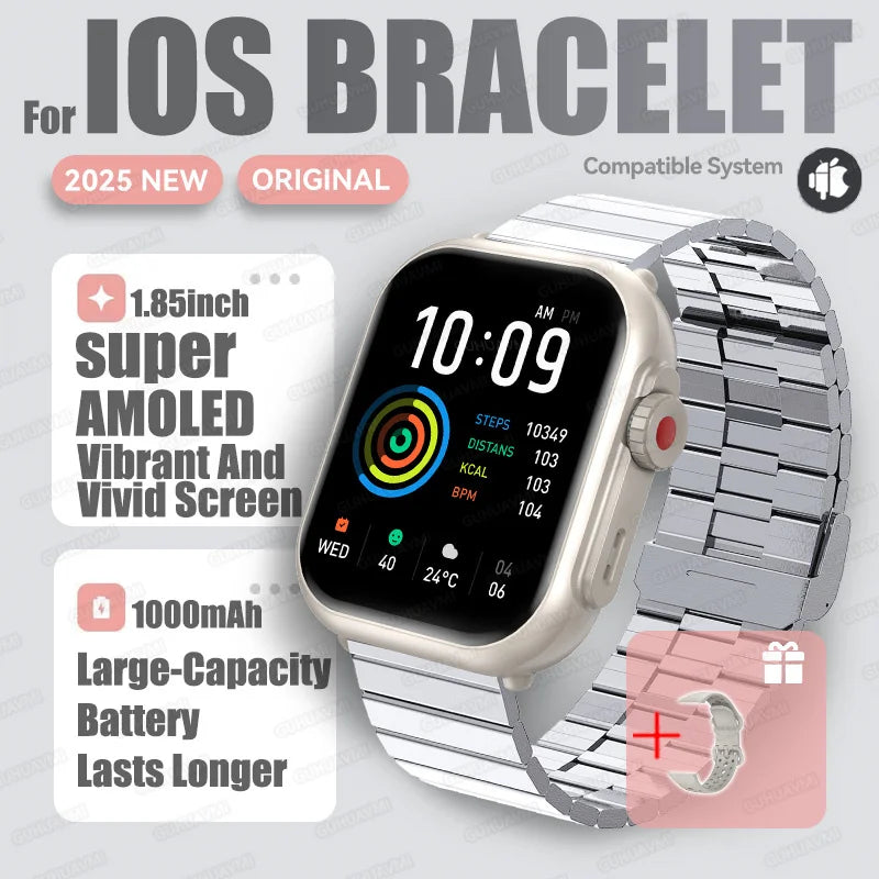 2025 AMOLED 1.85 IP68 Fashion Smart Watch