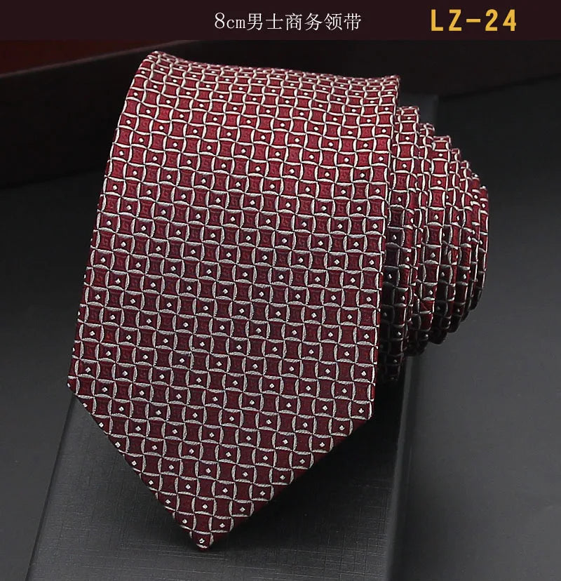 高品質藍色絲質領帶 8厘米