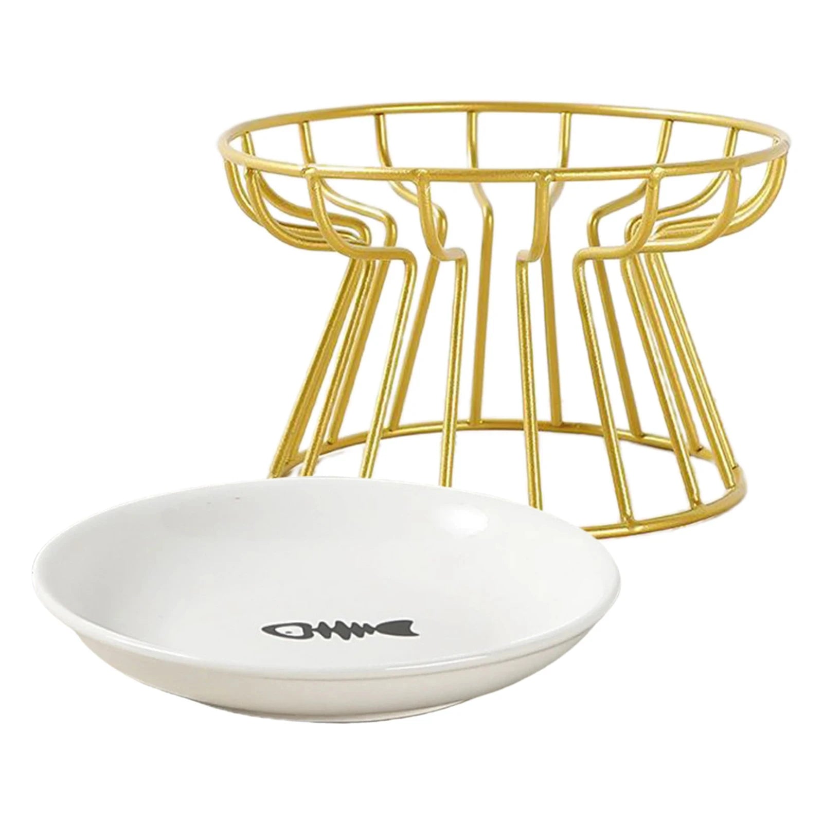 Elevated Ceramic Bowl for Convenient Eating and Drinking of Dogs and Cats