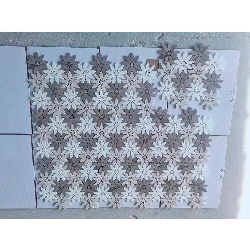 Factory direct sales stone mosaic marble background wall parquet bed and breakfast restaurant kitchen bathroom daisy petal