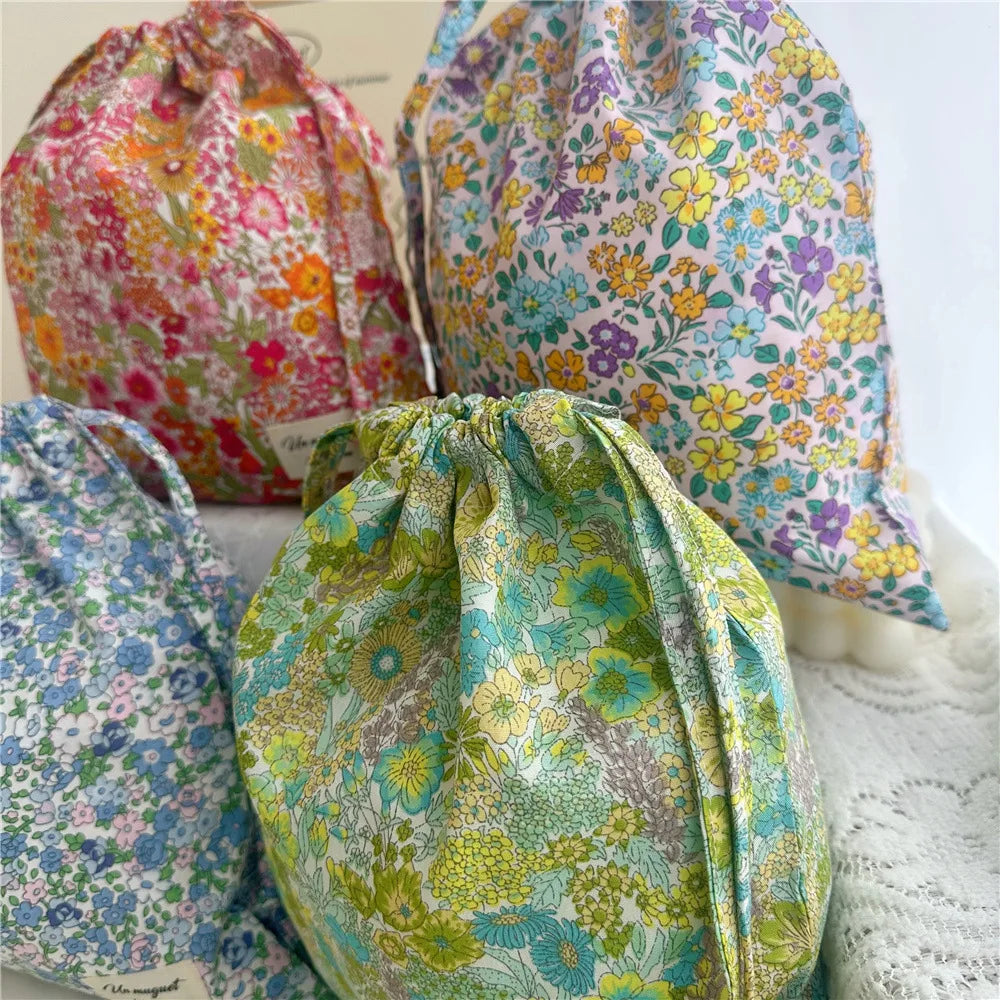 Lijia Flower Multi-Purpose Cloth Bag - For Makeup, Underwear