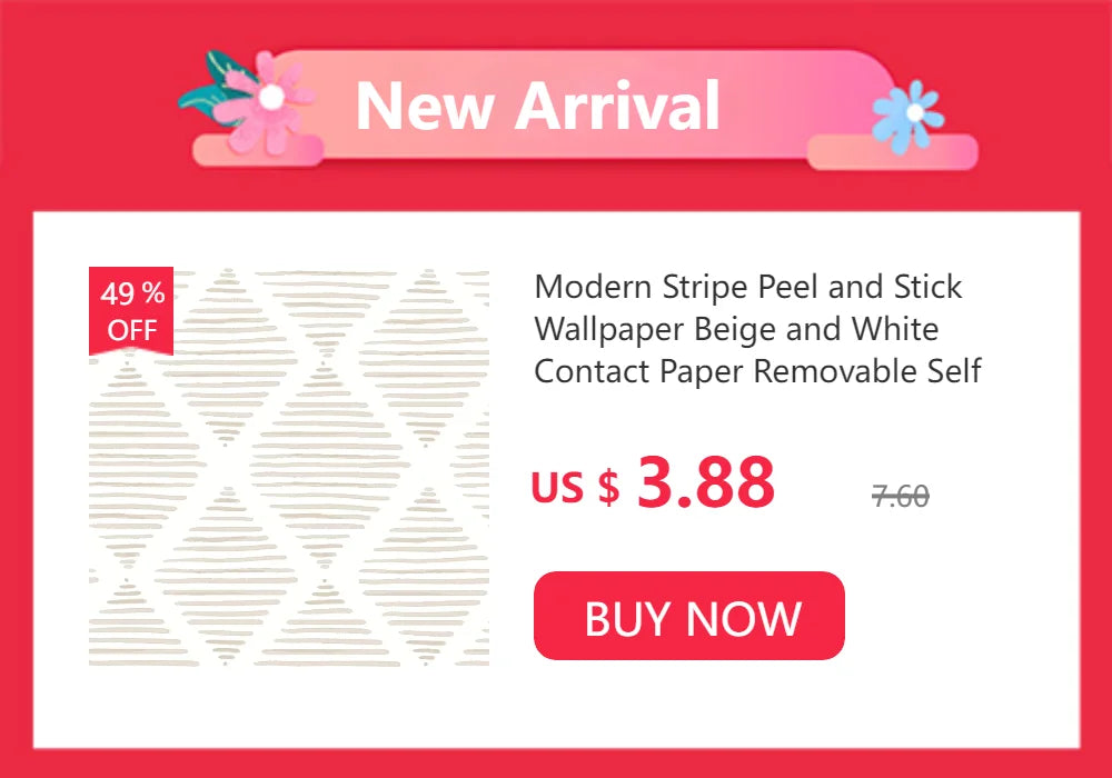 Giấy Dán Tường Hoa Hồng Dính Tạm Chống Nước 50cm