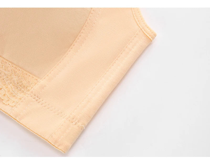 Large size AG lace bra, push-up bra, no underwire, front closure