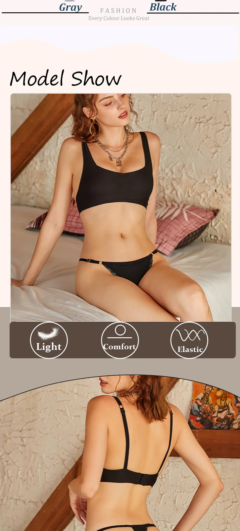 Combo of 5 Sexy Cotton Women's Underwear with Belt