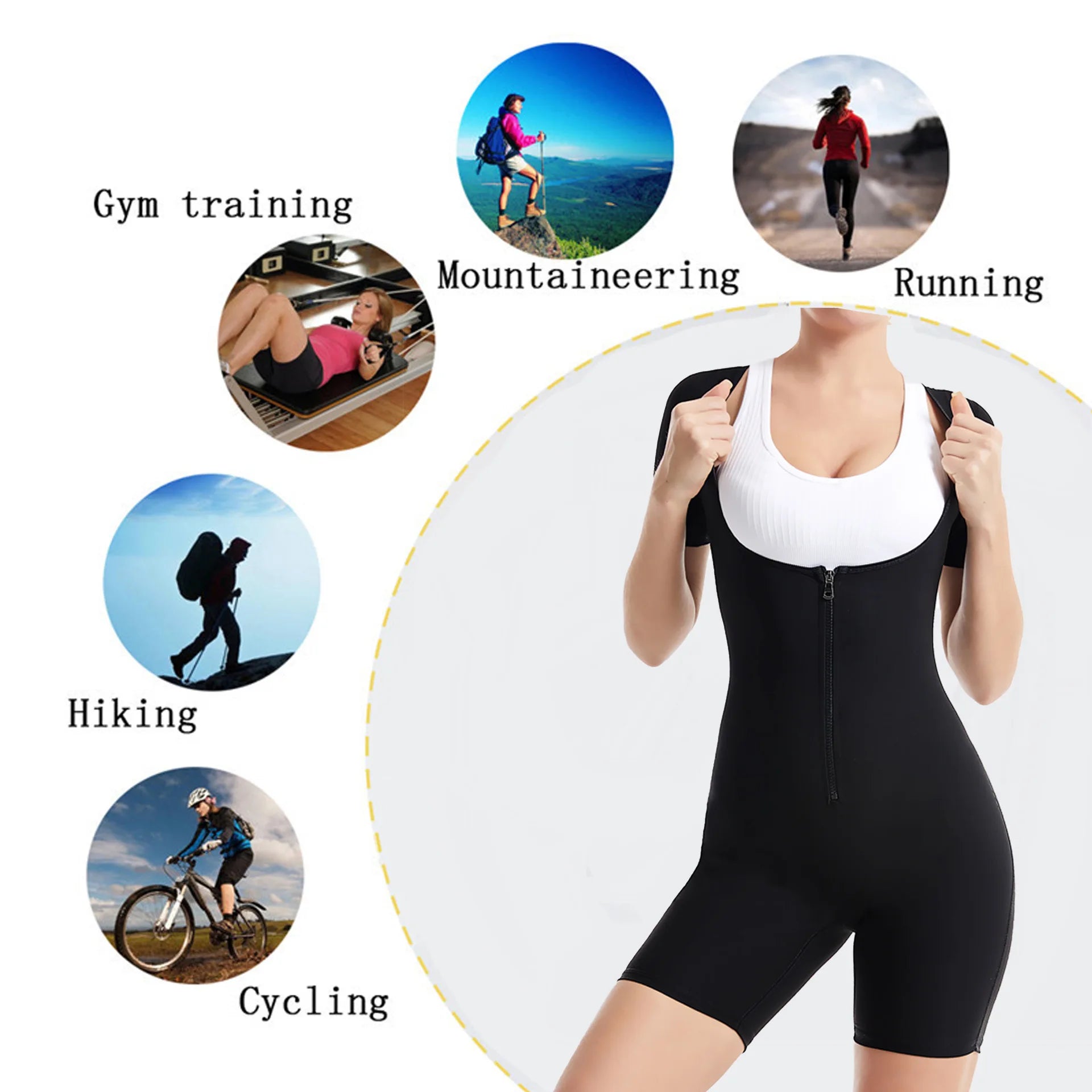 Naisstoo Sauna Suit Women for Weight Loss Fat Burning Full Body Sweat Vest Slimming Waist Trainer Body Shaper - Daisan Mart