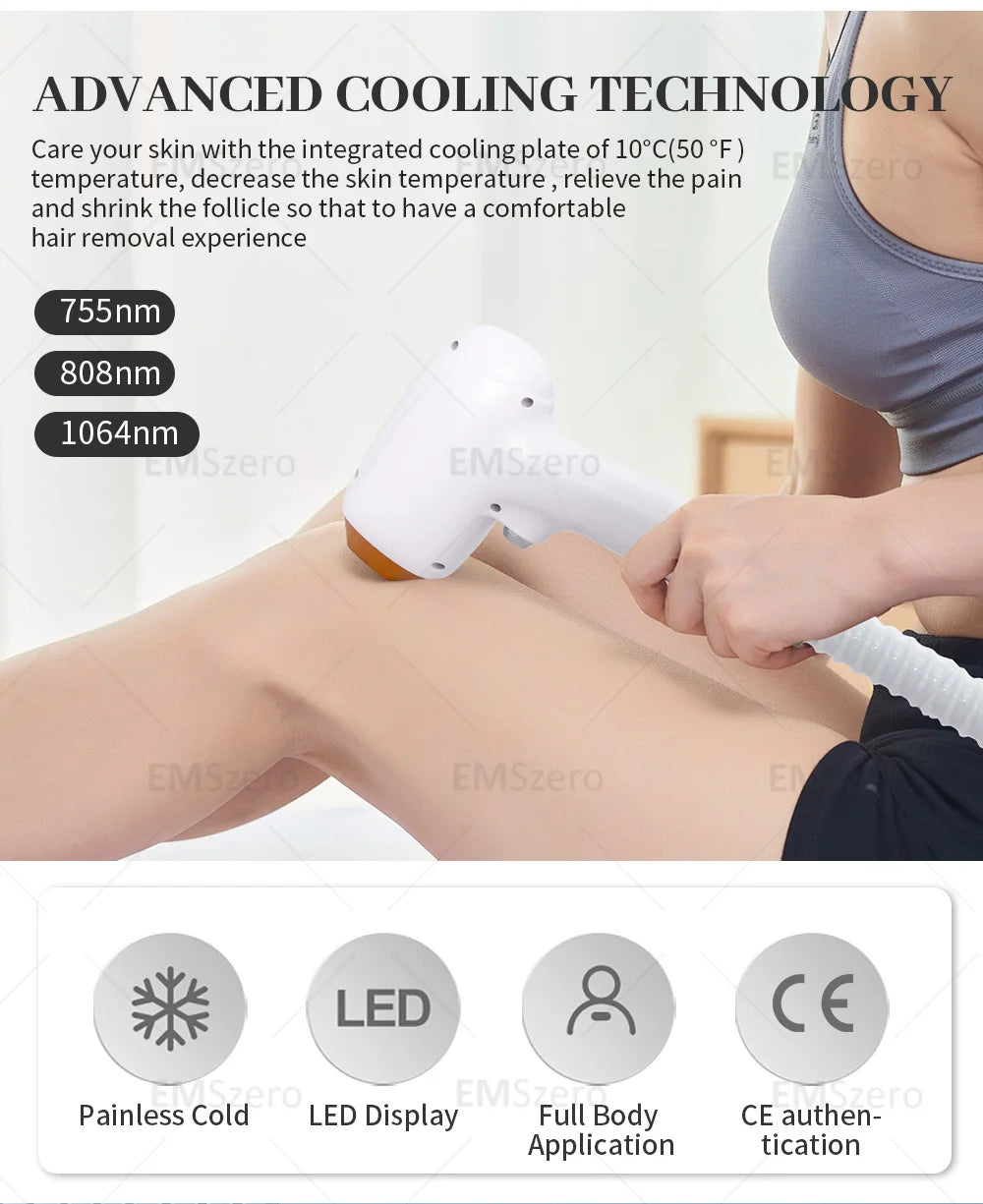 Máy triệt lông & xóa xăm 3 bước sóng 3500W 808nm CE - Daisan Mart
