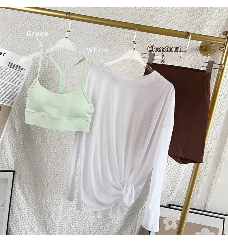Áo Thể Thao Nữ Tập Gym Yoga Hè Tay Ngắn/Dài Năng Động - Daisan Mart