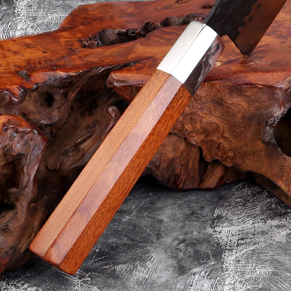 Bộ Dao Nhà Bếp XITUO, Thép Carbon Cao, Tay Cầm Bát Giác