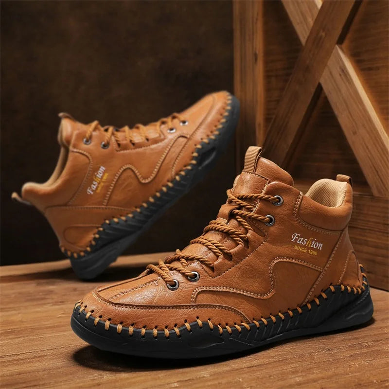 High Quality Men's Handmade Leather Shoes - Size 38-48, Anti-Slip