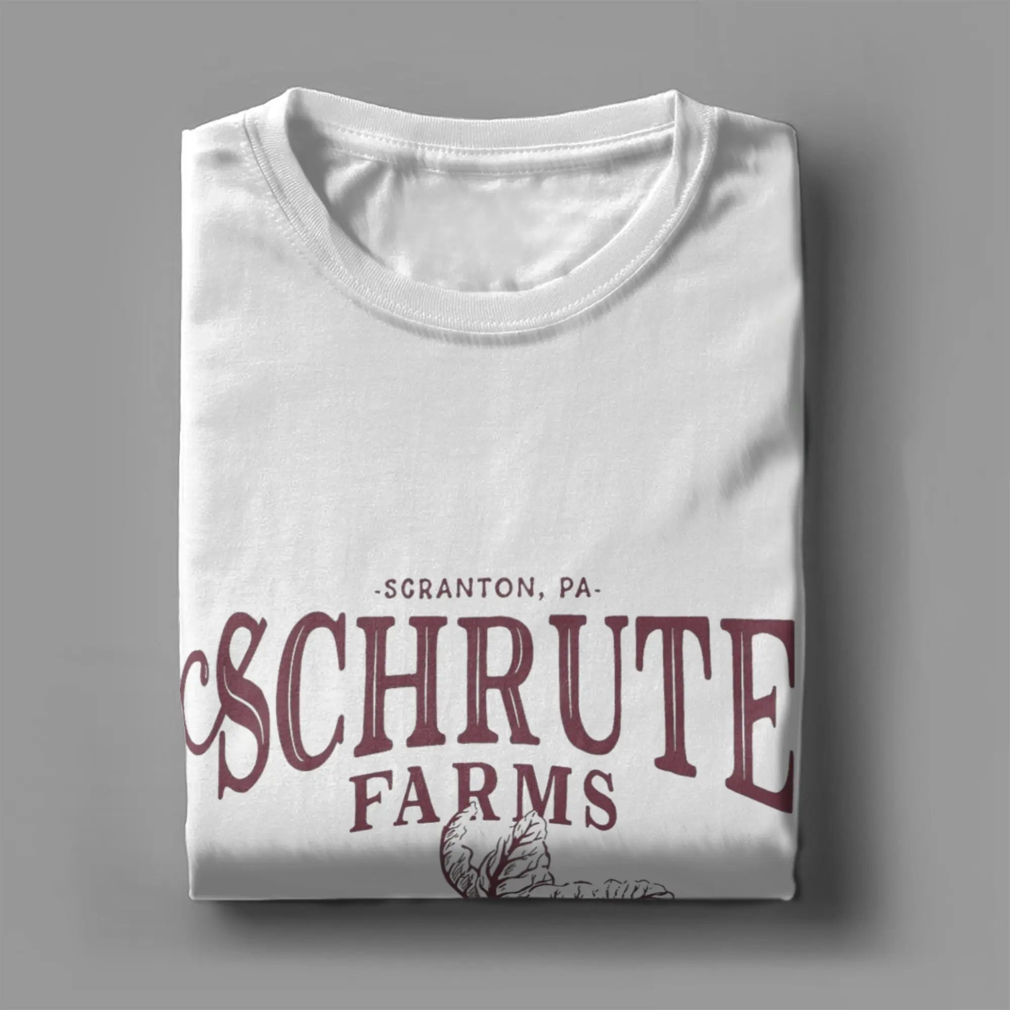 Schrute Farms Men's Cotton Short Sleeve Office T-Shirt