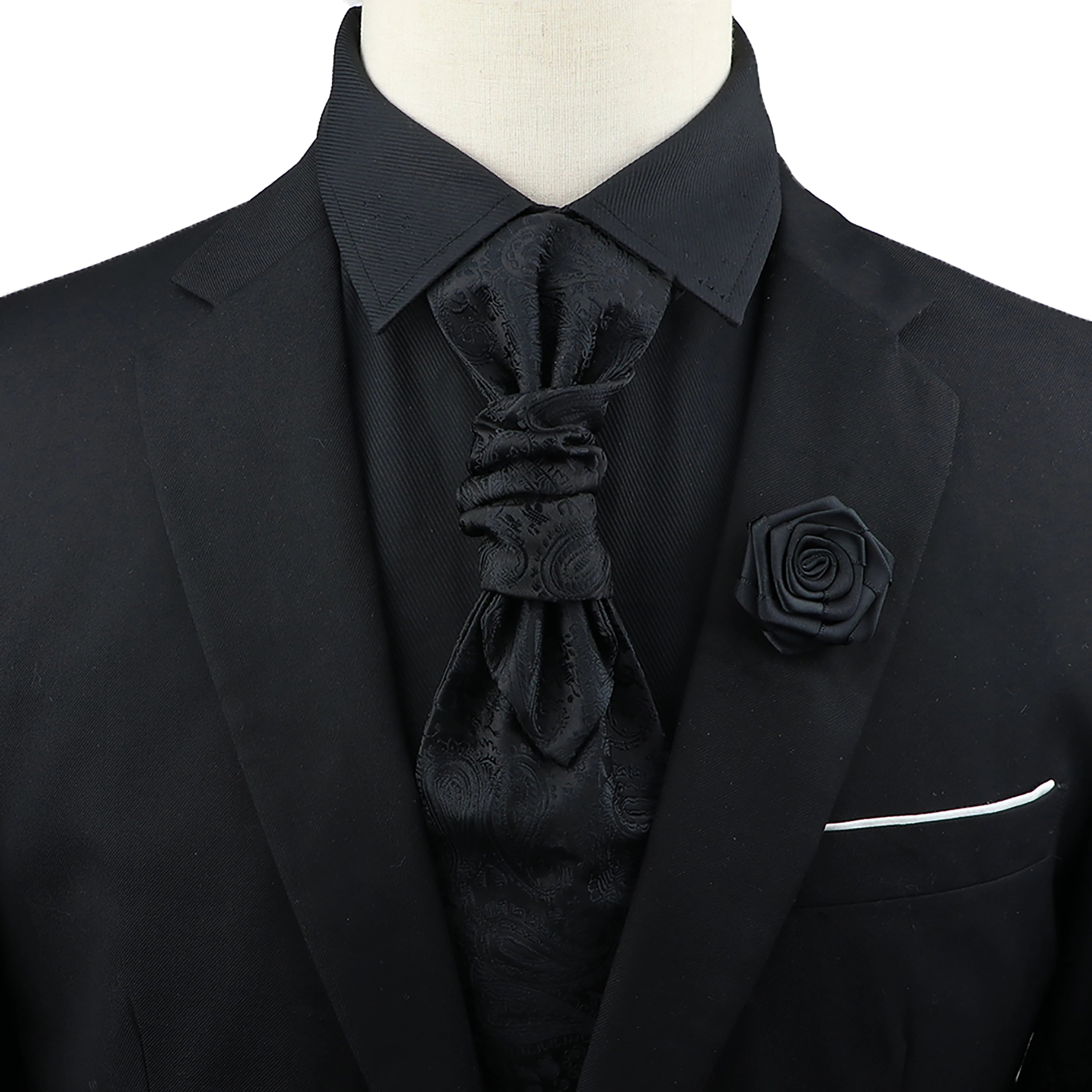 Premium luxury Paisley men's tie &amp; brooch