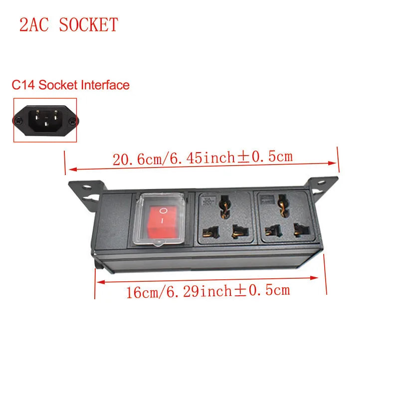 Ổ Điện PDU C14 Âm Bàn 10A Văn Phòng Đa Năng - Daisan Mart