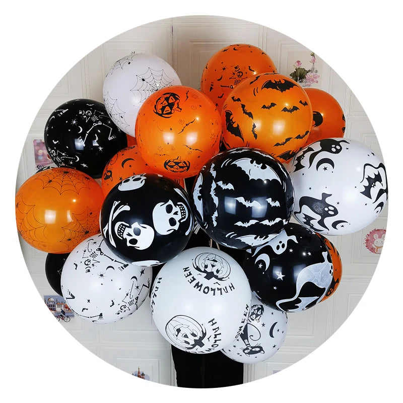 12 inch Halloween Pumpkin &amp; Skull Balloons