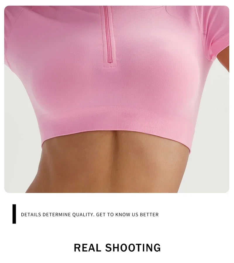 Áo Tập Nữ Zippy Seamless Crop - Thể Thao & Yoga - Daisan Mart
