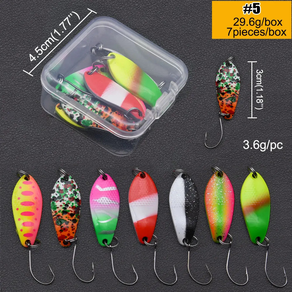 Mồi Câu Kim Loại JYJ Đa Kích Thước 3g-7g Lure Cá