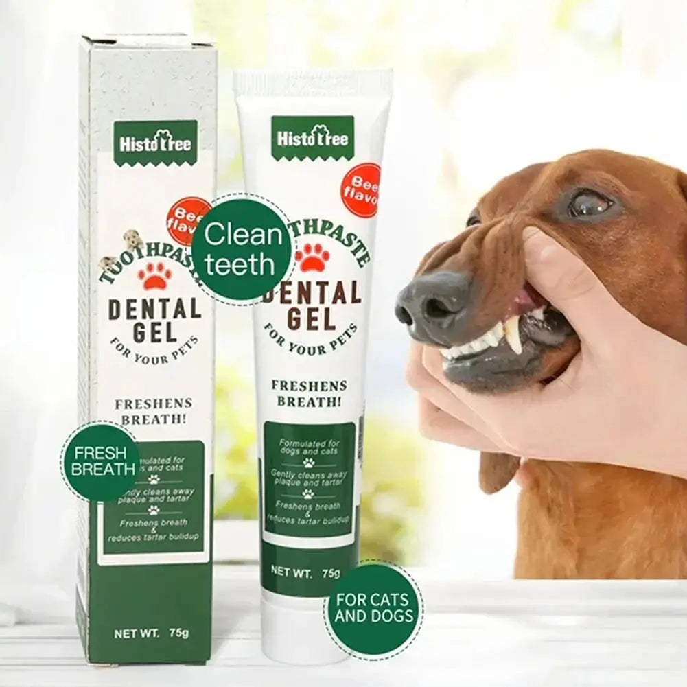 Pet Dog Tootpaste Cleaning Supplies Vanilla Beef Flavor Pet Dog Toothpaste Cat Z1Y6 - Daisan Mart