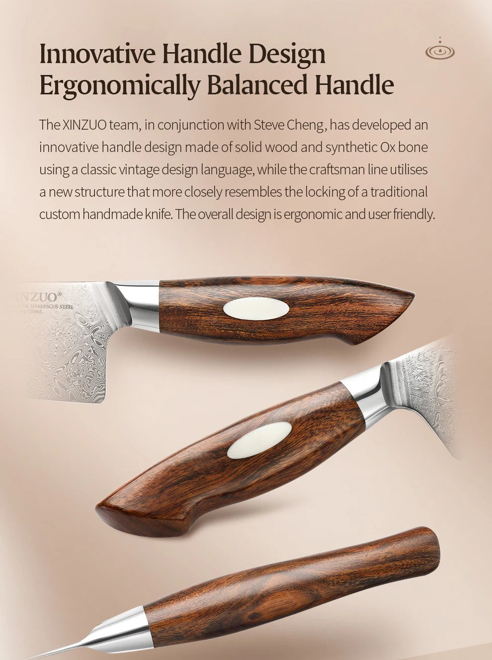 XINZUO 8.5 Kitchen Knife - 110 Layer Damascus Steel