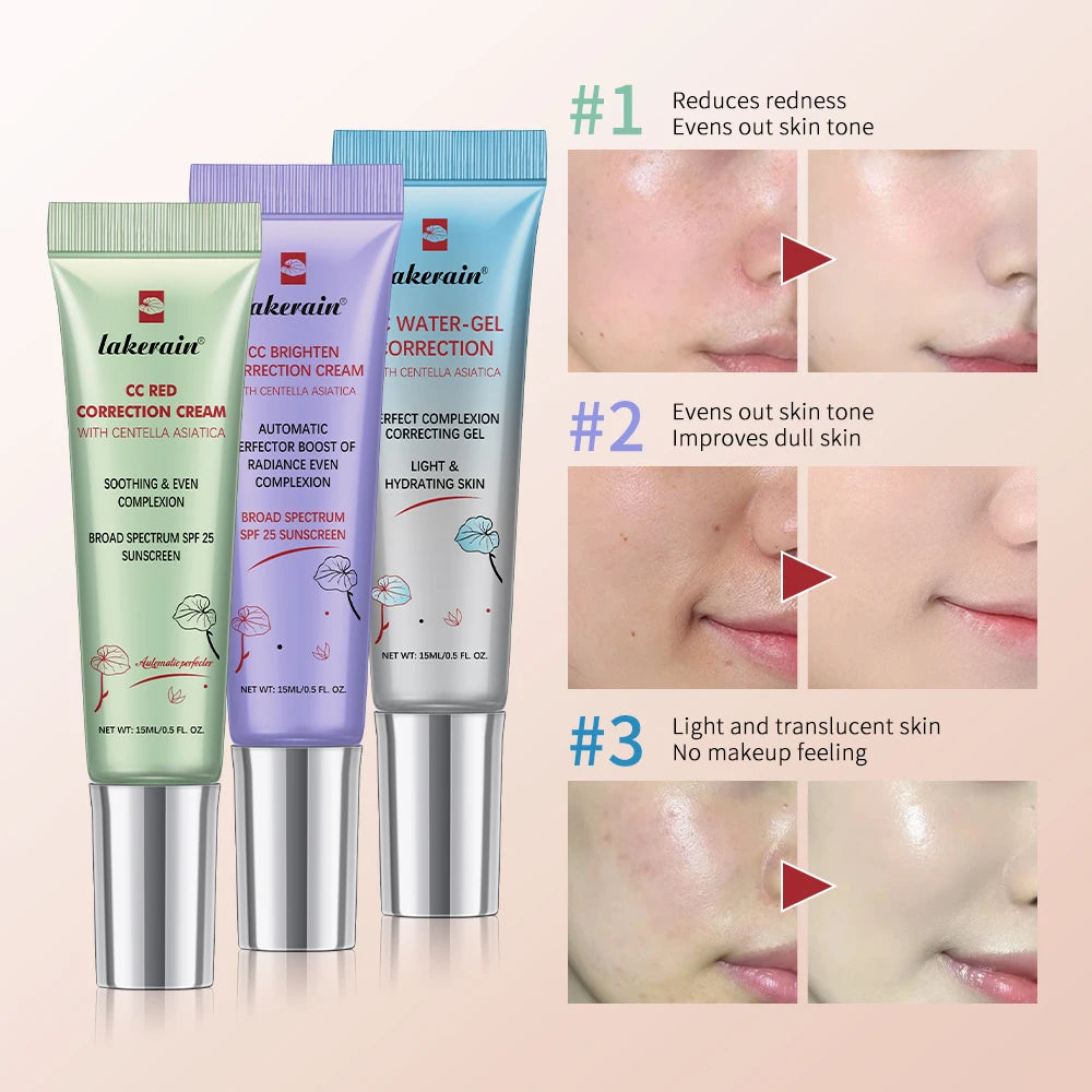 CC Cream Centella High Coverage Foundation Foundation Cream for Face Base Makeup Color Changing Liquid Foundation Korean Makeup