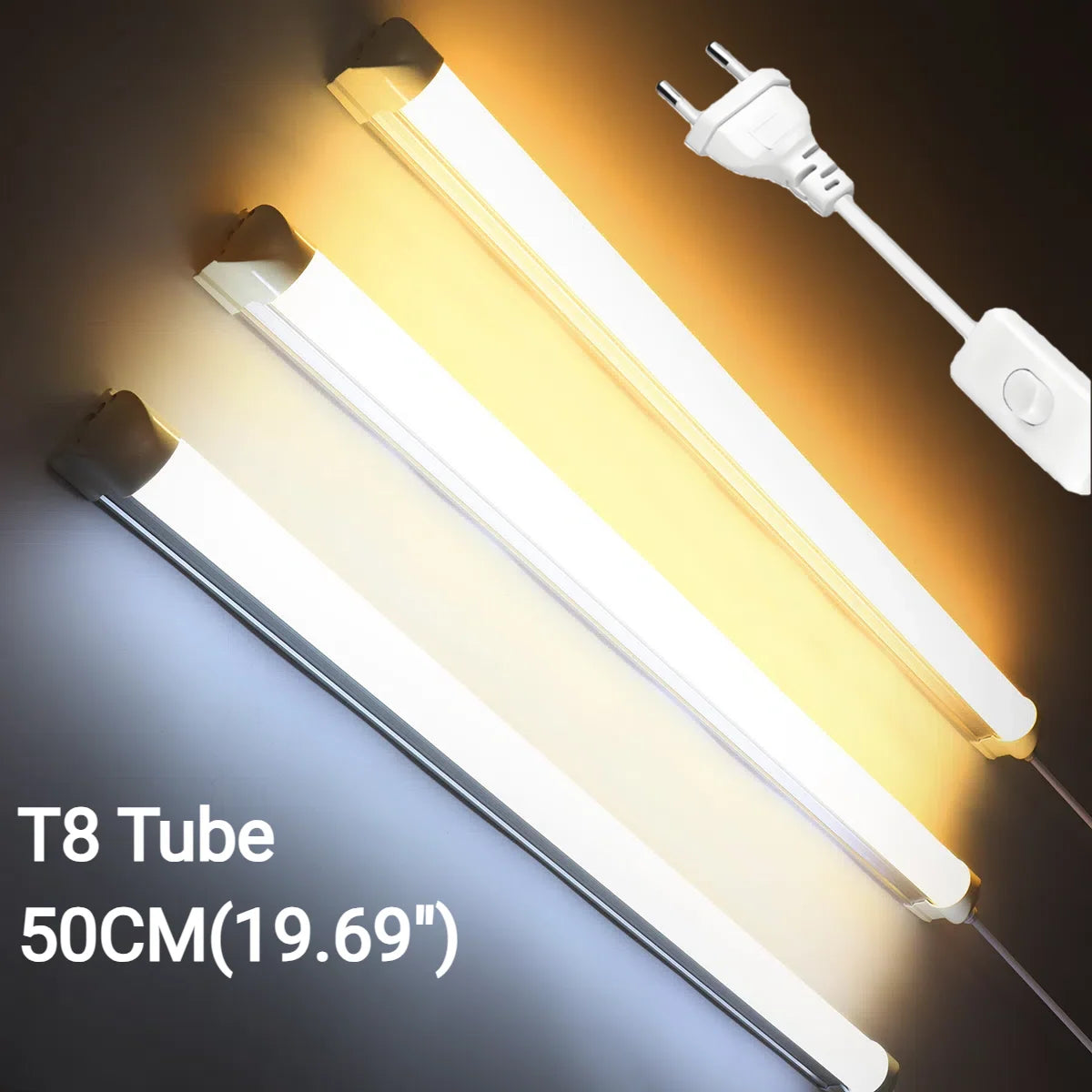 Super Bright T8 LED Light 50CM Aluminum Portable