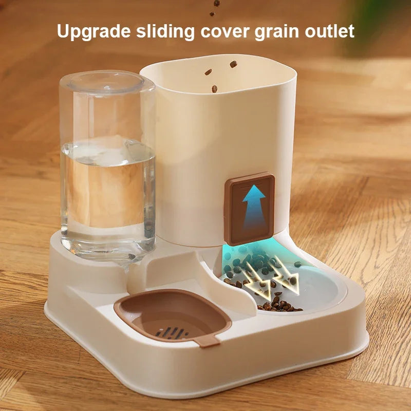 Pet Cat Automatic Feeder, Water Dispenser, Large Capacity Dry Wet Separation Food Container, Pet Supplies - Daisan Mart