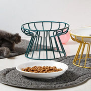 Outdoor Elevated Ceramic Pet Food Bowl