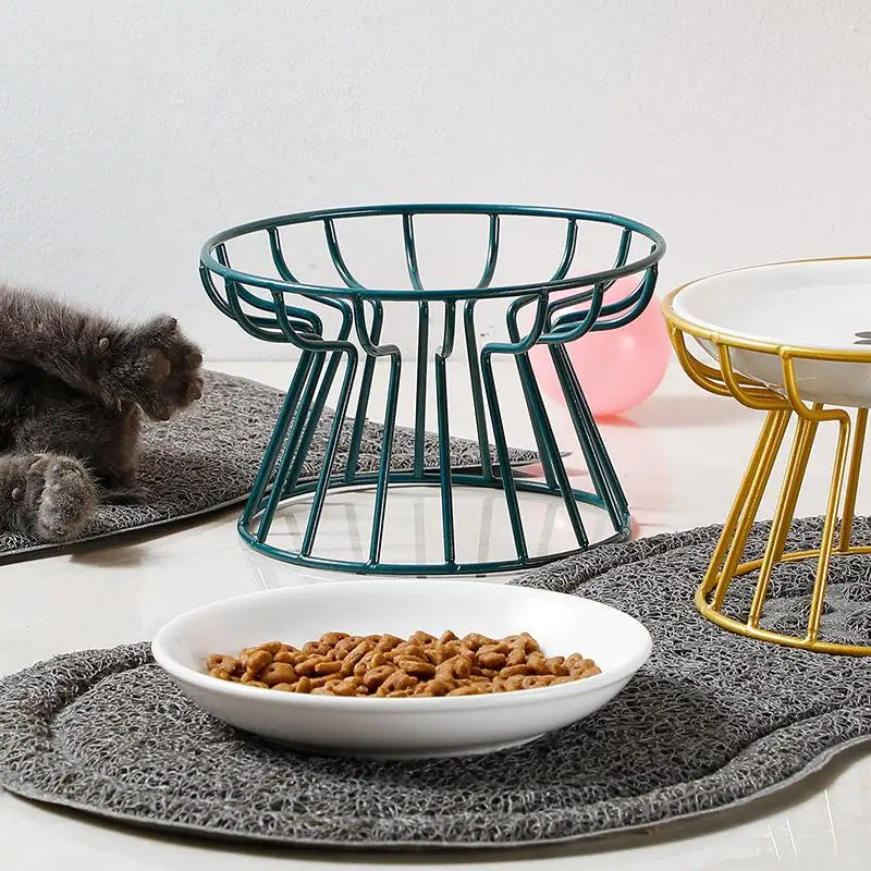 Outdoor Elevated Ceramic Pet Food Bowl