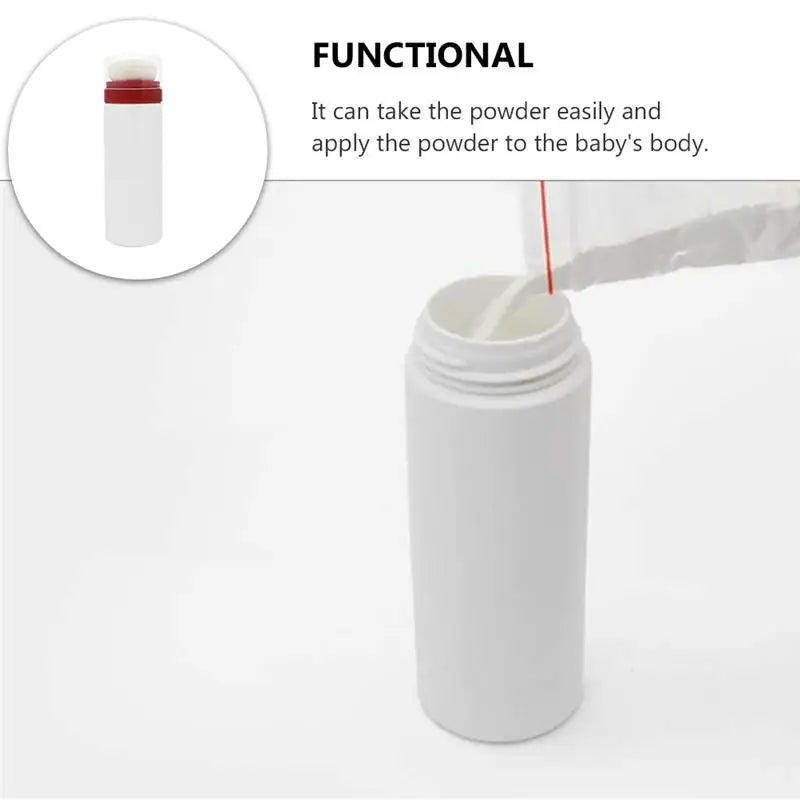 Baby Powder Puff Travel Bottle with Convenient Loose Powder Holder