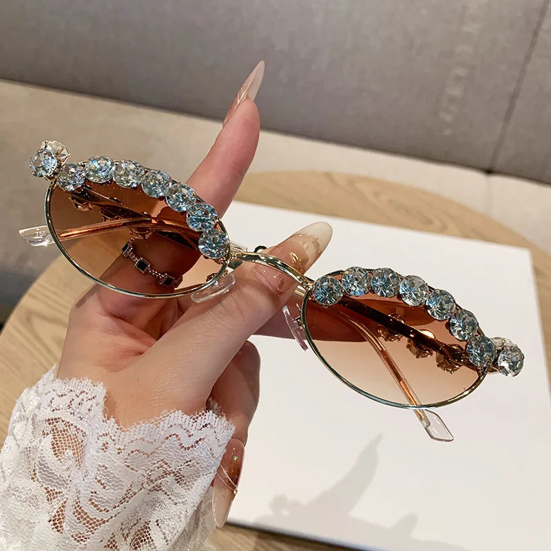 High-end Diamond Oval Women's Sunglasses 2025